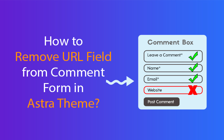 How to Remove URL Field from Comment Form in Astra Theme?